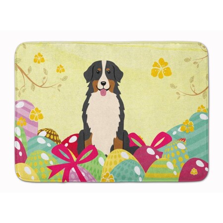 Carolines Treasures Easter Eggs Bernese Mountain Dog Machine Washable Memory Foam Mat BB6036RUG